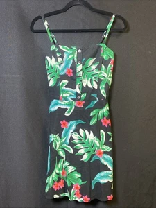 Neu mit Etikett Hollister Fit & Flare Damenkleid / Größe S / schwarz grün geblümt NEU EBC32 - Bild 1 von 6
