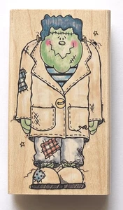 Penny Black FRIENDLY FRANK Halloween Frankenstein Monster '98 Rubber Stamp 1201K - Bild 1 von 4