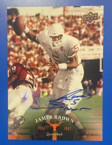2011 Upper Deck University of Texas Longhorns QB 94-97 James Brown Auto #64 Rare - Picture 1 of 2
