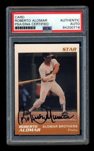 ROBERTO ALOMAR SIGNED MINT 1989 STAR COMPANY PROMOTIONAL BASEBALL CARD PSA/DNA  - Picture 1 of 1