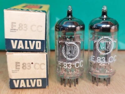 Matched Pair of Siemens (Valvo lbl) E83CC NOS NIB Triple Mica Tubes - Image 1 of 4