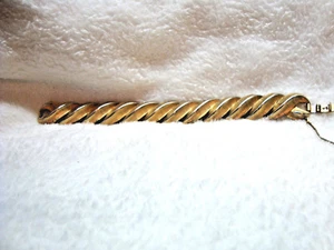 Vintage schweres Glied; mattiertes "Blatt" Design mit Sicherheitskette Armband. - Bild 1 von 6