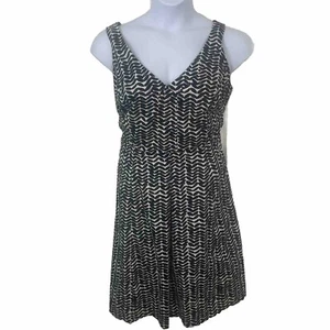 East 5th Dress Women's 18W Black White Geometric Print Sleeveless Fit & Flare - Picture 1 of 8