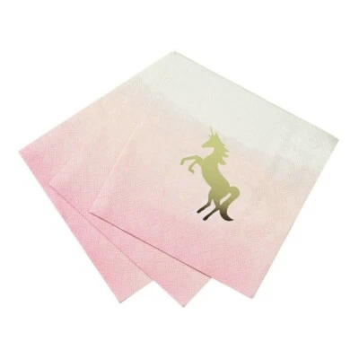 Talking Tables We Heart Unicorns Birthday Party Baby Shower Paper Napkins 32pcs - Image 1 of 4
