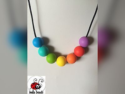 Silicone Sensory (was Teething) Necklace For Mum Jewellery Beads Aus Gift Presen • 12$