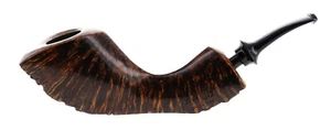 Pipa FIAMMA DI RE 2 CORONE ♛♛ PLUS liscia marrone shape freehand oliphant - Picture 1 of 10