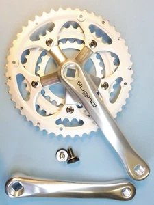Juego de platos y platos triples Sugino Alpina 2 - 700 T 170 mm 26,36,48 - Bicicleta NOS L'eroica - Imagen 1 de 6