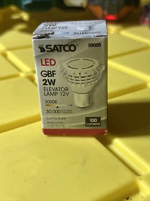 NEW SATCO S9005 2W GBF 12V LOW VOLTAGE BA15D BASE LED ELEVATOR LAMP - Image 1 of 4
