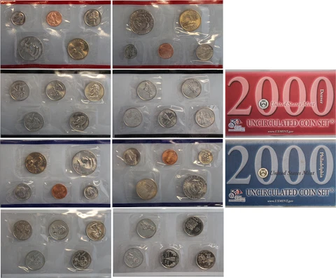 2000 PD US Mint Set (OGP) 20 coins Cover