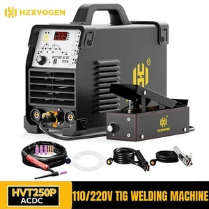 200A Tig Welder Aluminum AC DC Pulse HF TIG Welding Machine&Foot Pedal 110V 220V - Picture 1 of 17