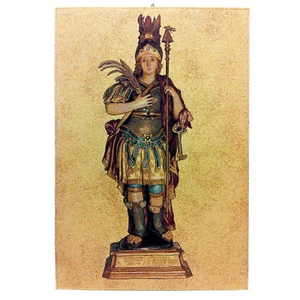 Wandteppich SAN TRIFONE MONTREONE Jacquardstoff gold 65x45 cm starre Halterung NEU - Bild 1 von 2