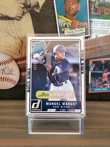 2017 DONRUSS  Manuel Margot #45  07/10 Rated Rookie Artist Proof
