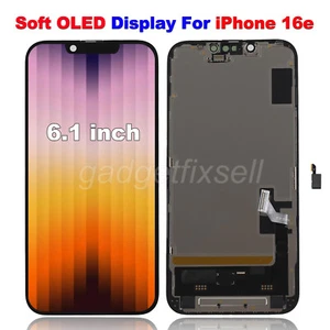 For iPhone 16e Soft OLED LCD Screen Display Replacement Digitizer Assembly USA  - Picture 1 of 6