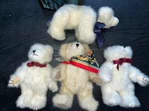 Boyds Bears White Thatcher Polar Bear Lot Of 4 - Picture 1 of 14