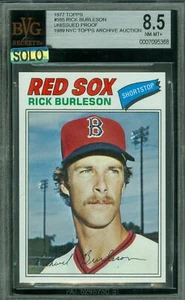 1977 TOPPS LOA #585 RICK BURLESON UNISSUED PROOF PAIR BGS 8.5 MAC SOLO FINEST * - Picture 1 of 9