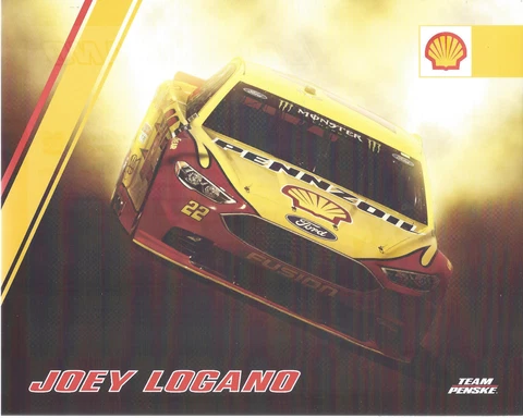 2018 JOEY LOGANO "SHELL PENNZOIL PENSKE" #22 NASCAR MONSTER ENERGY CUP POSTCARD Cover