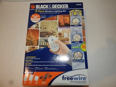 KIT DE TOMA INALÁMBRICA FREEWIRE BLACK & DECKER FW3000 5 piezas - más receptor extra Foto 1 de 4