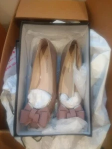 Maud Frizon Paris Butterfly Bow Flat Heels With Original Box Size 38 - Picture 1 of 4