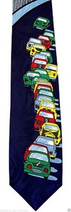 Race Track Lap Men's Necktie Car Racing Driver Novelty Sports Gift Blue Neck Tie - Picture 1 of 3