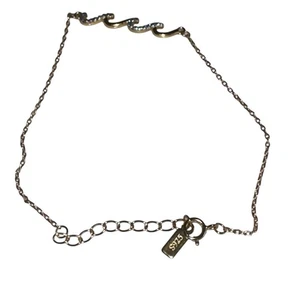 Bracciale delicato I Will Ride With You Wave placcato oro su sterling 7" + 1,5" - Foto 1 di 5