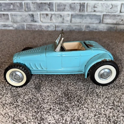 Nylint Toys Ford Turquoise Hot Rod Jalopy Roadster Coupe Car Pressed Steel 1960s - Image 1 of 4