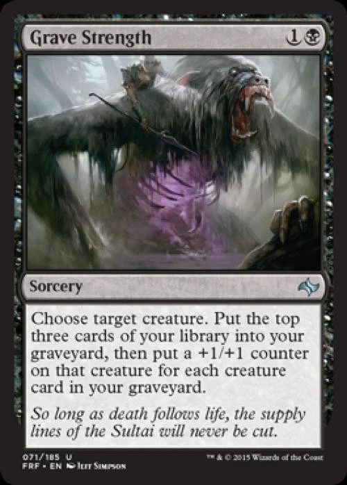 Grave Strength - Medium Play MTG Fate Reforged - Image 1 of 1