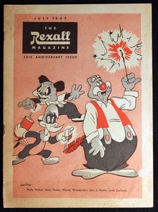 Rexall Magazine 1947 Post WWII Walter Lantz WOODY WOODPECKER Cartoon Cover - Picture 1 of 9