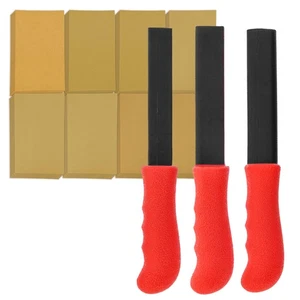 3 Dura-Gold Contour Radius Hand Sanding File Block Sticks, 40 Hook & L Sandpaper - Picture 1 of 5