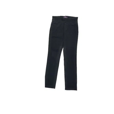 Gloria Vanderbilt Amanda Pull on Straight Leg Women's size 6 Black Denim Jeans - Image 1 of 4