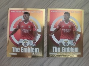 2x 2025 Panini FIFA Club World Cup The Emblem Florentino Benfica Portugal #184 - Picture 1 of 2