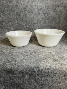 Vintage Federal Glas Ersatz weiß Milchglas Ofengeschirr Rühren Servierschüsseln - Bild 1 von 9