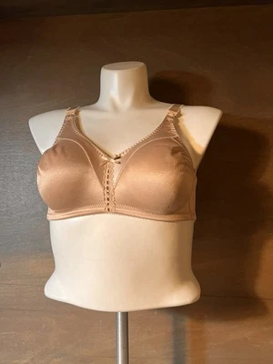 Bali 3820 Flexible Support Full Coverage Bra Wire Free Womens 38C BEIGE - Image 1 of 4