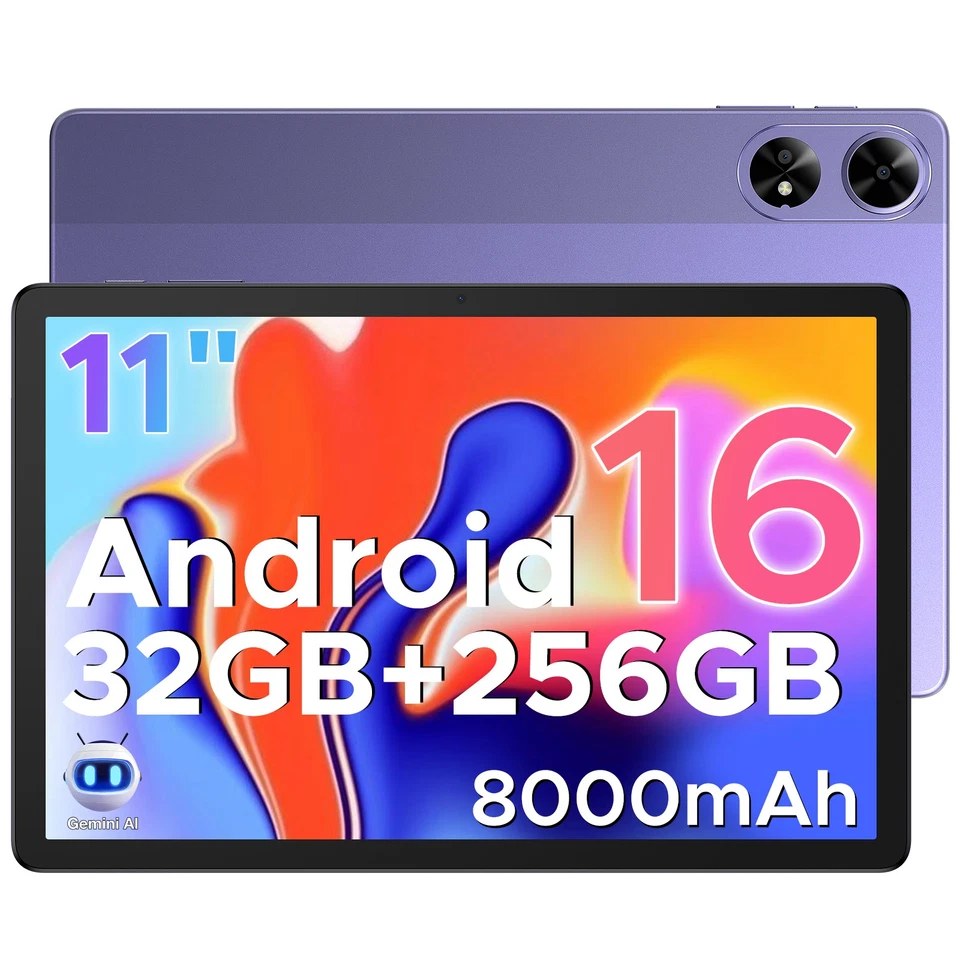 DOOGEE TabG6+ Android 16 Tablet 11 Zoll 32GB+256GB 8000mAh Gemini AI Widevine L1 - Bild 1 von 4