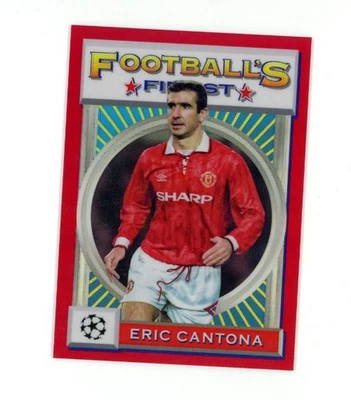 ERIC CANTONA  2021-22 Topps Finest Flashbacks UEFA #124 RED Refractor 2/5 - Image 1 of 2