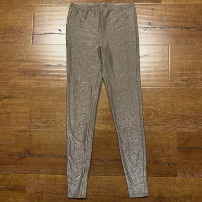 Skims Glitter Leggings Womens S Brown Sparkle Athletic Performance Glam City Chi - Image 1 of 4