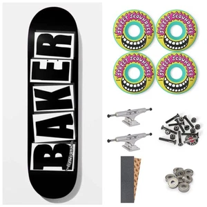 Baker Team Brand Logo Black/White 8" Complete Skateboard - Bild 1 von 7