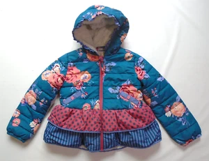 Matilda Jane Girls Size 10 Fleece Lined Hooded Floral Winter Jacket - Picture 1 of 7