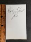 NFL FB RON ERHARDT HAND SIGNED 3X5 CARD W/COA JSA AVAILABLE FREE S&H (DS)