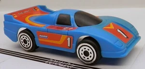 "Prototipo IMSA GTP de colección Tootsietoy de los años 80 coche de carreras azul plástico 4,25" - Imagen 1 de 2
