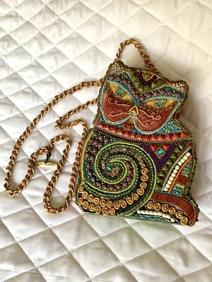 Cartera bandolera vintage Mary Frances Cat Box Foto 1 de 4