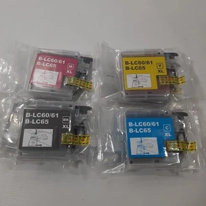 New 20 Pieces Brother Compatible B-LC60/61 & 65 XL Black & Color Ink Cartridges - Picture 1 of 6