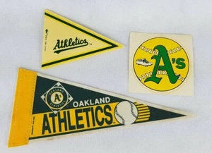 Banderines coleccionables de los Oakland Athletics 1990 y 1993 Russ Berrie y Wincraft - Imagen 1 de 10