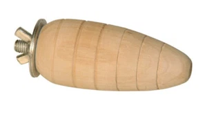 Knabberholz Karotte 9 cm Holz Nagetiere Knabberzubehör Kanninchen Hase E5 - Bild 1 von 1