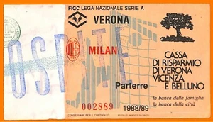 74221- Vecchio BIGLIETTO PARTITA CALCIO - VERONA VS MILAN - Picture 1 of 1