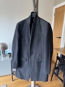 All Saints Wool Blend Coat Charcoal Grey Size 38 Excellent Condition - Picture 1 of 5