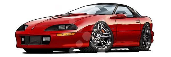 1996 SS Muscle Car Replica Cartoon Tshirt #0526GA camaro automotive art - Image 1 of 1
