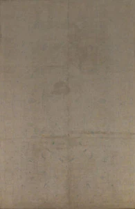 Muted Geometric Wool Tebriz Vintage Rug 7x11 Hand-knotted Living Room Carpet - Picture 1 of 24