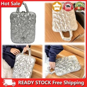 13 Inch Laptop Tote Bag, Aesthetic Laptop Handbag for Women (Silver) AU - Picture 1 of 12