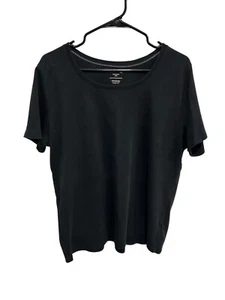 White Stag Black Short-Sleeve Scoop Neck T-Shirt  Cotton Sz XXL - Picture 1 of 9