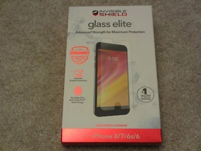 🔥 NEW ZAGG INVISIBLE SHIELD Glass Elite for iPhone 8 7 6 6S Screen Protector 🔥 - Image 1 of 2